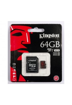 Kingston SDCA3/64GB. Флеш карта microSD 64GB