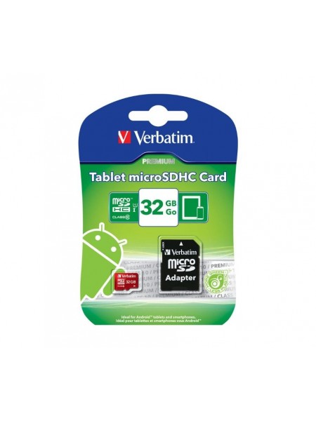 Verbatim microSDHC 32GB Class10 UHS-I. Карта памяти + adapter