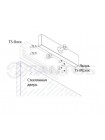 TS-U180. U-адаптер для крепления замка TS-ML180 на стеклянную дверь